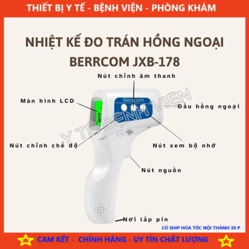 HÀNG CTY - Nhiệt kế đo trán không tiếp xúc Berrcom JXB-178 - Nhiệt kế điện tử hồng ngoại - CHÍNH HÃNG