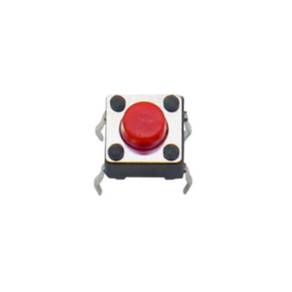 [Giá combo] (50 cái) Nút nhấn 6x6mm 4 chân cắm đứng đầu đỏ cao 2.5 - 3.7mm