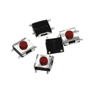 [Giá sỉ] (50C) Nút nhấn 6x6mm 4 chân dán đầu đỏ cao 2.5 - 3.7mm
