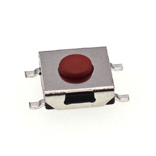 [Giá sỉ] (50C) Nút nhấn 6x6mm 4 chân dán đầu đỏ cao 2.5 - 3.7mm