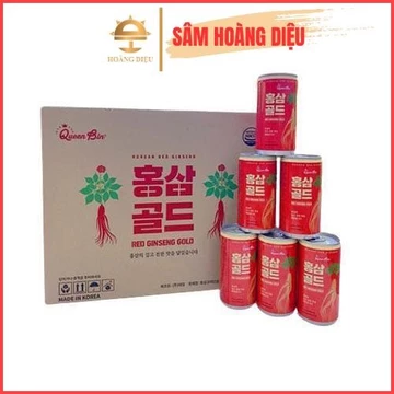 Sâm Hoàng Diệu - Nước Hồng Sâm Lon Cao Cấp Queenbin Hàn Quốc thùng 30 lon và xách 12 lon x 175ml
