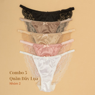 Combo 5 Quần Lót Dây Lụa Nữ Điều Chỉnh Tiện Dụng LAM LUY
