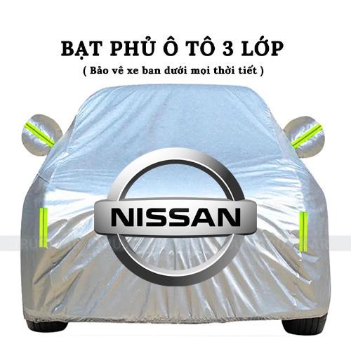 Bạt Phủ Xe Ô Tô Nissan Navara Patrol Terra Xtrail Almera Kick Teana chống nắng nóng, chống nước, chống xước cao cấp
