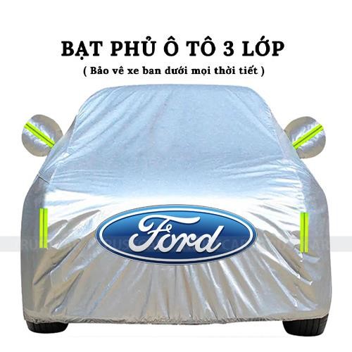 Bạt Phủ Xe Ô Tô Ford EcoSport, Everest, Escape, Focus, Explorer, Ranger, laser, fiesta 3 Lớp chống nắng nóng hiệu quả