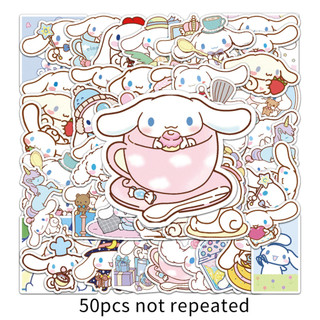 50 Miếng Dán Cinnamoroll Ngộ nghĩnh Chống Thấm Nước DIY Cho Laptop / Điện Thoại / Mũ Bảo Hiểm / Ô Tô / Đàn Guitar Decal
