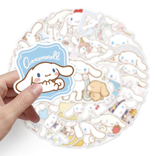 50 Miếng Dán Cinnamoroll Ngộ nghĩnh Chống Thấm Nước DIY Cho Laptop / Điện Thoại / Mũ Bảo Hiểm / Ô Tô / Đàn Guitar Decal