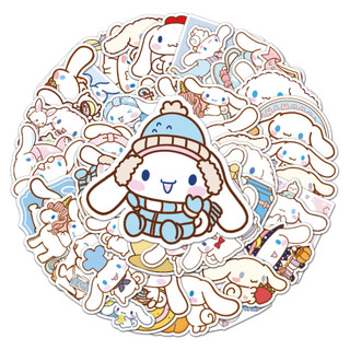 50 Miếng Dán Cinnamoroll Ngộ nghĩnh Chống Thấm Nước DIY Cho Laptop / Điện Thoại / Mũ Bảo Hiểm / Ô Tô / Đàn Guitar Decal