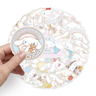 50 Miếng Dán Cinnamoroll Ngộ nghĩnh Chống Thấm Nước DIY Cho Laptop / Điện Thoại / Mũ Bảo Hiểm / Ô Tô / Đàn Guitar Decal