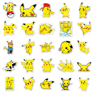 Bộ 50 Ngộ nghĩnh Pikachu Pokemon Dán Chống Thấm Nước DIY Cho Điện Thoại Laptop Xe Dán Sáng Tạo Decal Nhà