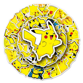 Bộ 50 Ngộ nghĩnh Pikachu Pokemon Dán Chống Thấm Nước DIY Cho Điện Thoại Laptop Xe Dán Sáng Tạo Decal Nhà