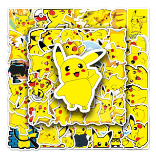 Bộ 50 Ngộ nghĩnh Pikachu Pokemon Dán Chống Thấm Nước DIY Cho Điện Thoại Laptop Xe Dán Sáng Tạo Decal Nhà