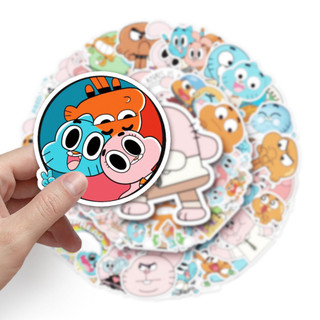 50 Mảnh Vui Nhộn Thế Giới Tuyệt Vời Của Gumball Dán Chống Thấm Nước DIY Cho Laptop / Điện Thoại / Mũ Bảo Hiểm / Ô Tô / Đ