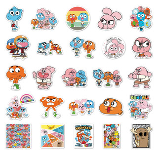 50 Mảnh Vui Nhộn Thế Giới Tuyệt Vời Của Gumball Dán Chống Thấm Nước DIY Cho Laptop / Điện Thoại / Mũ Bảo Hiểm / Ô Tô / Đ