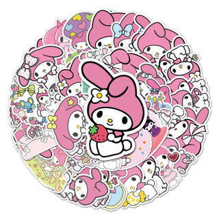 Bộ 50 Mới Sanrio Dán Hello Kitty Dán Kuromi My Melody Miếng Dán Dễ Thương Cho Bé Gái Laptop Da Kawaii Decal