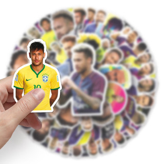 Bộ 50 Vui Bóng Đá Neymar Dán Chống Thấm Nước DIY Cho Điện Thoại Laptop Xe Dán Sáng Tạo Decal Nhà