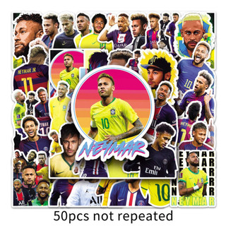 Bộ 50 Vui Bóng Đá Neymar Dán Chống Thấm Nước DIY Cho Điện Thoại Laptop Xe Dán Sáng Tạo Decal Nhà