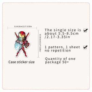 52 Mảnh Ngộ nghĩnh Ironman Marvel DIY Sáng Tạo Cho Điện Thoại Laptop Xe Helmater Dán Nhà Decal Chống Thấm Nước Dán