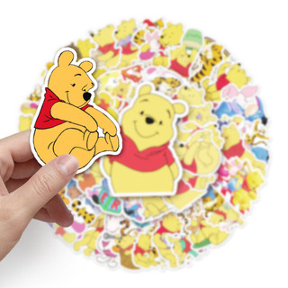50 Miếng Dán Gấu Pooh Ngộ nghĩnh Chống Thấm Nước DIY Cho Điện Thoại Laptop Xe Dán Sáng Tạo Decal Nhà