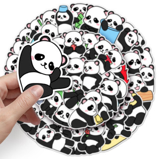 50 Miếng Dán Gấu Trúc Ngộ nghĩnh Chống Thấm Nước DIY Cho Điện Thoại Laptop Dán Xe Hơi Sáng Tạo Decal Nhà