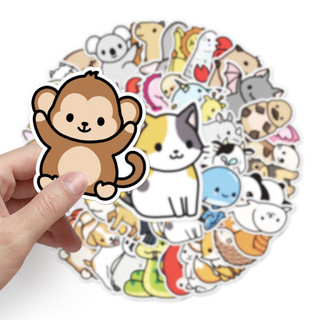 50 Miếng Dán Động Vật Dễ Thương Ngộ nghĩnh Chống Thấm Nước DIY Cho Điện Thoại Laptop Xe Dán Sáng Tạo Decal Nhà