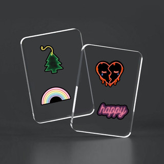 50 Miếng Dán Ánh Sáng Neon Ngộ nghĩnh Chống Thấm Nước DIY Cho Điện Thoại Laptop Xe Dán Sáng Tạo Decal Nhà