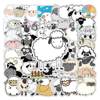 50 Miếng Dán Cừu Ngộ nghĩnh Chống Thấm Nước DIY Cho Điện Thoại Laptop Dán Xe Hơi Sáng Tạo Decal Nhà