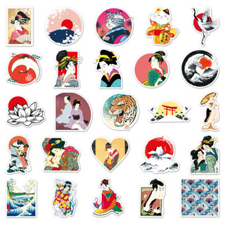 Bộ 50 Ngộ nghĩnh Ukiyoe Dán Chống Thấm Nước DIY Cho Điện Thoại Laptop Xe Hơi Miếng Dán Sáng Tạo Nhà Decal
