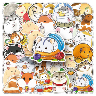 Bộ 50 Dễ Thương Hamster PD Dán Chống Thấm Nước DIY Cho Điện Thoại Laptop Xe Dán Sáng Tạo Decal Nhà