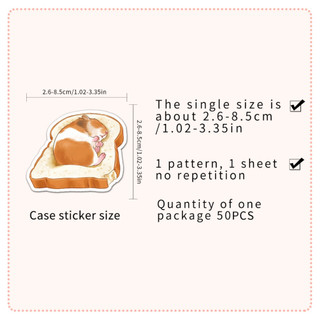 Bộ 50 Dễ Thương Hamster PD Dán Chống Thấm Nước DIY Cho Điện Thoại Laptop Xe Dán Sáng Tạo Decal Nhà