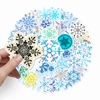 50 Miếng Dán Bông Tuyết Ngộ nghĩnh Chống Thấm Nước DIY Cho Điện Thoại Laptop Xe Dán Sáng Tạo Decal Nhà