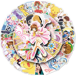 Bộ 50 Vui Cardcaptor Sakura Dán Chống Thấm Nước DIY Cho Điện Thoại Laptop Xe Dán Sáng Tạo Nhà Decal