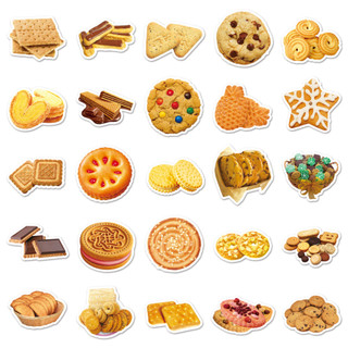 50 Miếng Dán Bánh Quy Trung Quốc Yummy ❉ Cho Điện Thoại Laptop Cốc Nước Mũ Bảo Hiểm DIY Dán Đề Can DIY Doodle Sticker