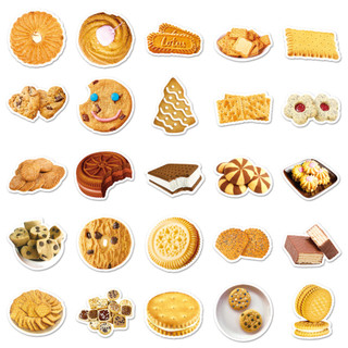 50 Miếng Dán Bánh Quy Trung Quốc Yummy ❉ Cho Điện Thoại Laptop Cốc Nước Mũ Bảo Hiểm DIY Dán Đề Can DIY Doodle Sticker