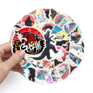 50 Miếng Dán Godzilla Ngộ nghĩnh Chống Thấm Nước DIY Cho Laptop / Điện Thoại / Mũ Bảo Hiểm / Ô Tô / Đàn Guitar Sáng Tạo