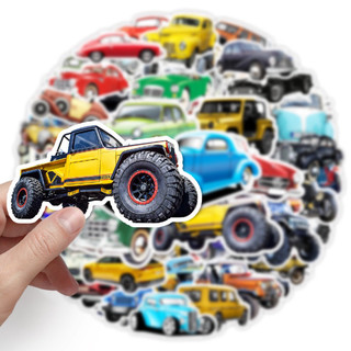 51 Mảnh Dễ Thương Xe Hoạt Hình Thời Trang Hoạt Hình Chống Thấm Nước Hoạt Hình Dán Mũ Bảo Hiểm Cốc Nước Chống Thấm Nước D