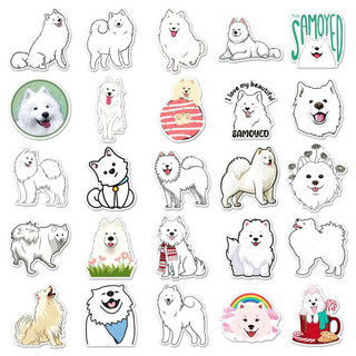 50 Miếng Dán Samoyed Ngộ nghĩnh Chống Thấm Nước DIY Cho Điện Thoại Laptop Xe Hơi Miếng Dán Sáng Tạo Nhà Decal