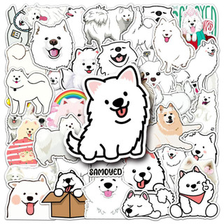 50 Miếng Dán Samoyed Ngộ nghĩnh Chống Thấm Nước DIY Cho Điện Thoại Laptop Xe Hơi Miếng Dán Sáng Tạo Nhà Decal
