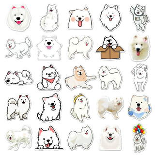 50 Miếng Dán Samoyed Ngộ nghĩnh Chống Thấm Nước DIY Cho Điện Thoại Laptop Xe Hơi Miếng Dán Sáng Tạo Nhà Decal