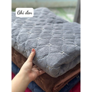 Thảm Nỉ Nhung 5D Thêu Chữ H , Thảm Nỉ Nhung Đa Năng Trải Sàn Trải Giường Siêu Ấm