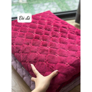 Thảm Nỉ Nhung 5D Thêu Chữ H , Thảm Nỉ Nhung Đa Năng Trải Sàn Trải Giường Siêu Ấm