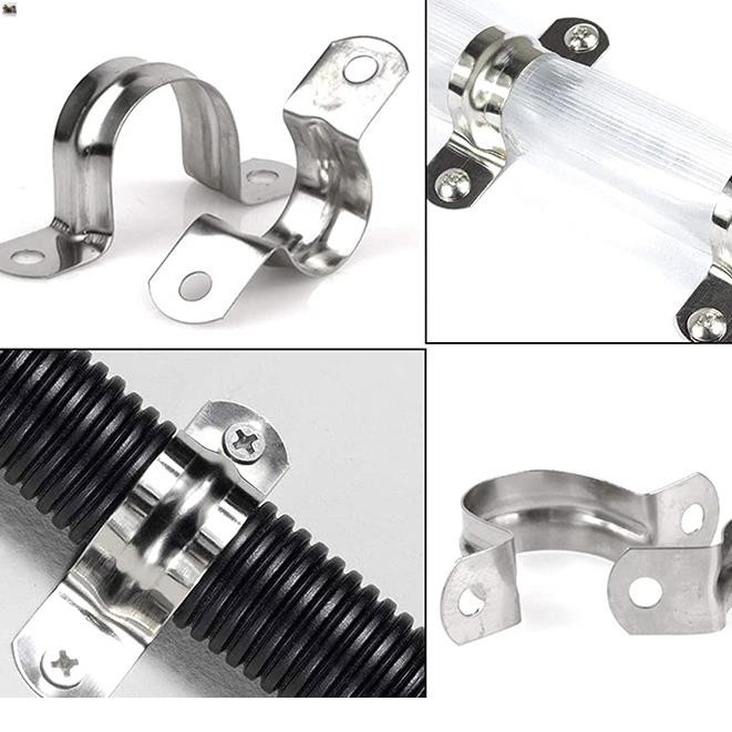 GIÁ SỈ 100 cái Đai ôm ống Cùm omega ôm ống đủ size chất liệu inox không rỉ bền chắc dễ sử dụng