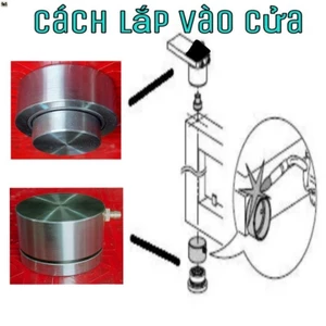 Bộ bản lề cối bi đũa D50 tiện lợi bằng INOX 304 - Dùng cho cửa cổng 2 cánh, 1 cánh - Chịu lực 400kg