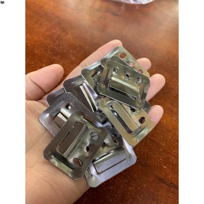 GIÁ HỦY DIỆT Combo 100->30 cái Ke inox, kẹp nẹp liên kết tấm ốp gỗ tường, trần nhựa PVC hàng dày đẹp