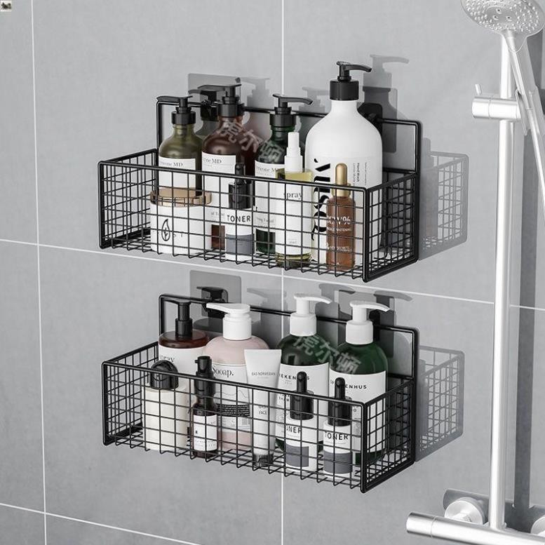 Giỏ Đựng Hành Tỏi - Kệ Lưới Đựng Đồ Nhà Tắm Dán Tường - Kệ Nhà Tắm- Kệ Để Bồn Cầu - Tiện Lợi Dùng Decor Cho Mọi Vị Trí
