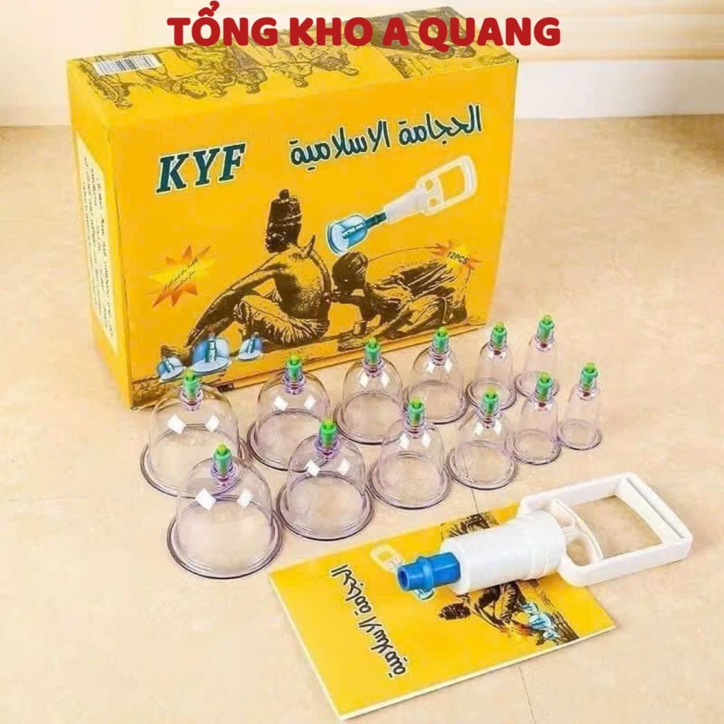 Bộ giác hơi 12 cốc không dùng lửa, BỘ GIÁC HƠI KHÔNG CÓ NAM CHÂM - GIACHOI896