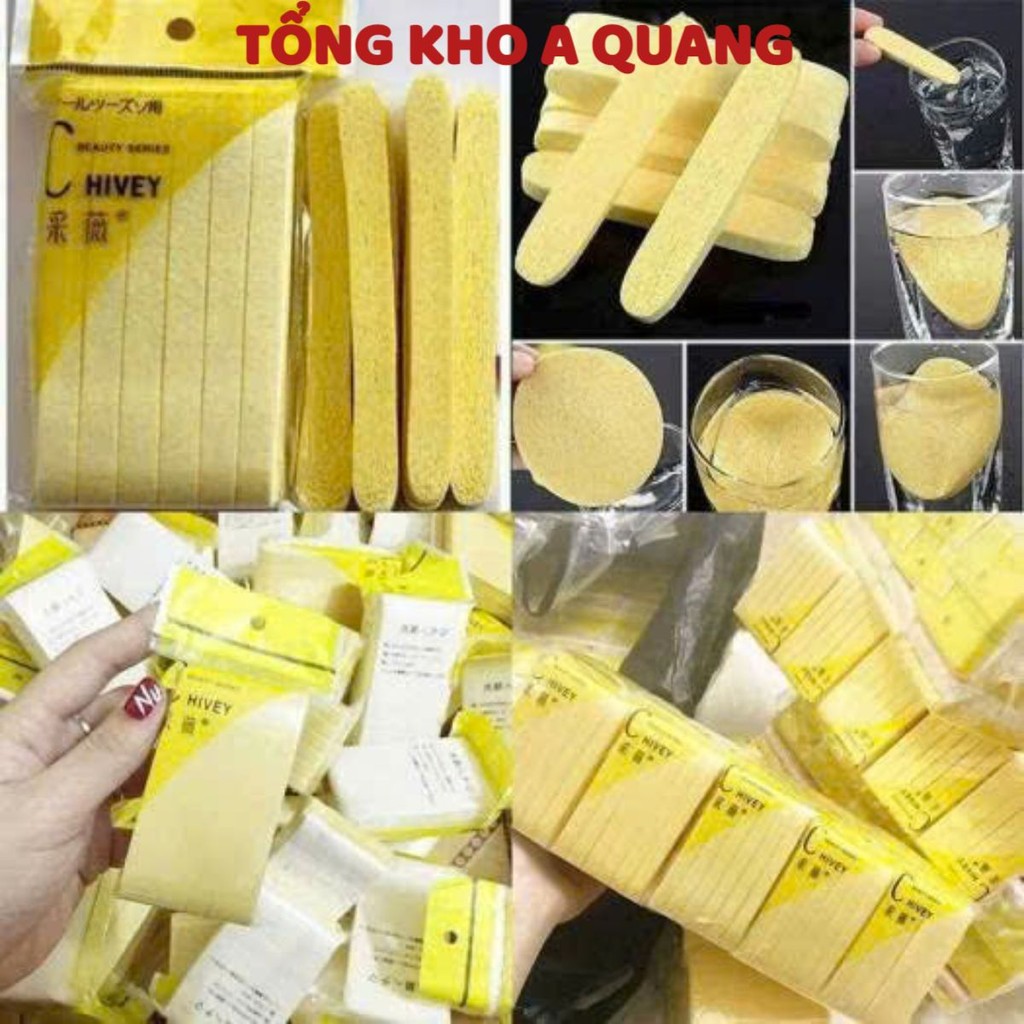 Miếng Mút Nở Bọt Biển Dạng Nén Gói Nhỏ, BÔNG NỞ RỬA MẶT - MÃ: BONGMUTRUAMAT597