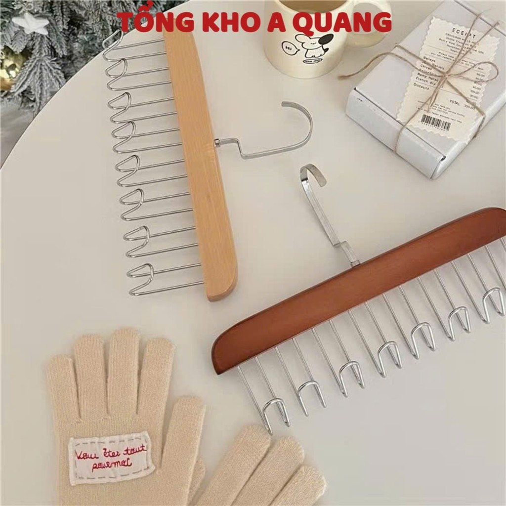 (COMBO 5) MÓC TREO ĐỒ LÓT, [XẢ KHO] Móc Gỗ Treo Đồ Lót, Khăn, Thắt Lưng, Cà Vạt, Áo 2 Dây Đa Năng Tiện Dụng-MA: MOCTREO