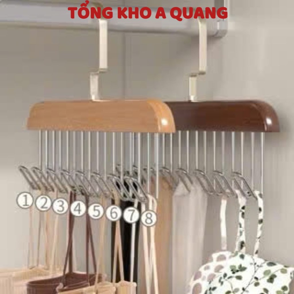 (COMBO 5) Móc Gỗ Đa Năng Có Thể Xoay 360 Độ, MÓC TREO ĐỒ LÓT - MÃ: MOCTREOQUANAO4968
