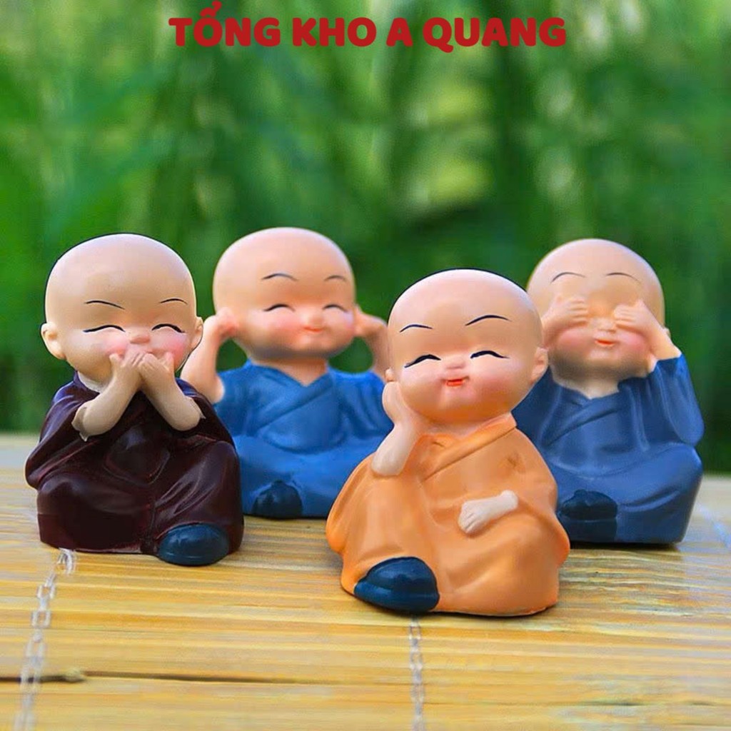 Tượng Chú Tiểu Hòa Thượng Tứ Không, BỘ 4 TƯỢNG CHÚ TIỂU - MÃ: TUONGTUKHONG58