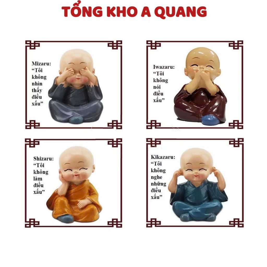 BỘ 4 TƯỢNG CHÚ TIỂU, Bộ Tượng Tứ Không 4 Vị Hòa Thượng Phong Thủy-MA: TUONGCHUTIEU79